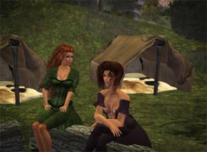 Desire and Karissa at Camp